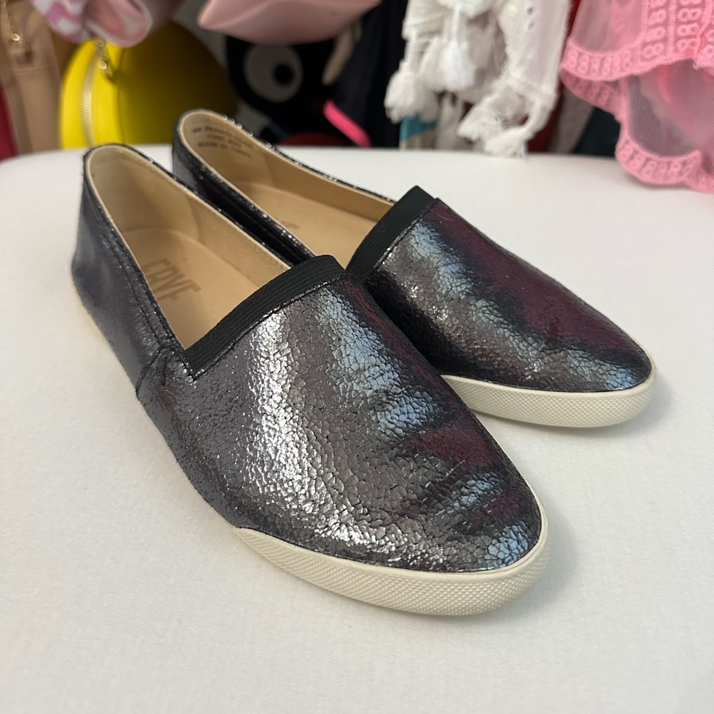 Frye Melanie Slip On Mirror - Pewter - Size 6